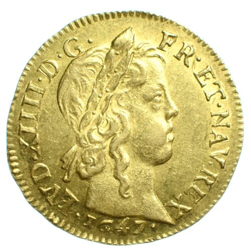 LOUIS XIV LOUIS OR 1647 AIX AVERS