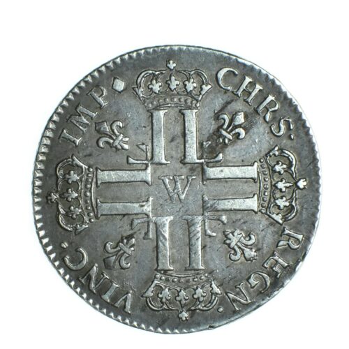 LOUIS XV PETIT LOUIS ARGENT 1720 LILLE REVERS