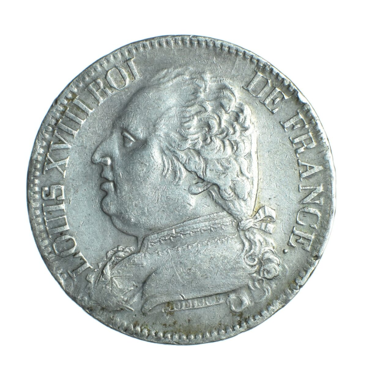 LOUIS XVIII 5 FRANCS 1814 LIMOGES AVERS