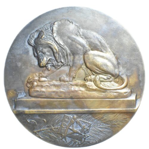 MEDAILLE BARYE LION AVERS