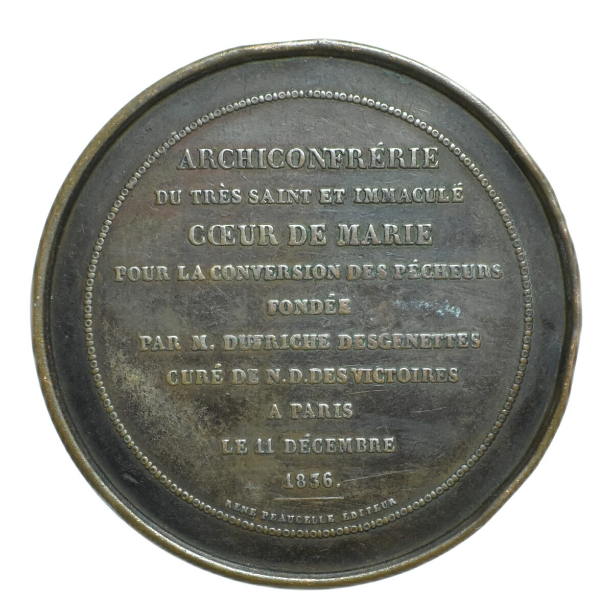 MEDAILLE COEUR MARIE REVERS