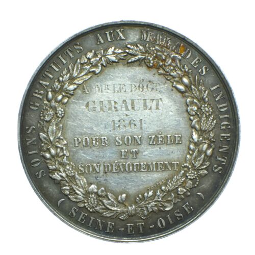 MEDAILLE NAPOLEON III ARGENT REVERS