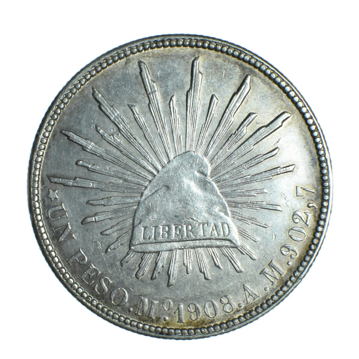 MEXIQUE PESO 1908 REVERS