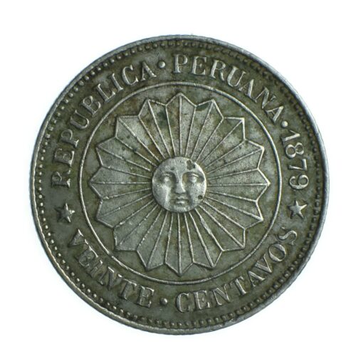 PEROU 20 CENTAVOS 1879 REVERS