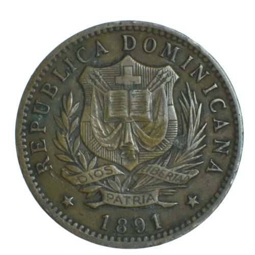 REPUBLIQUE DOMINICAINE 10 CENTESIMOS 1891 REVERS