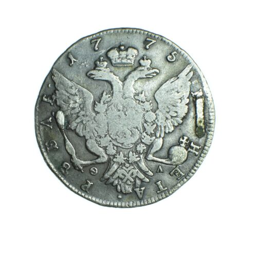 RUSSIE ROUBLE CATHERINE II 1775 REVERS