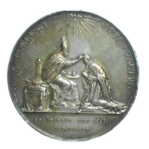 CHARLES X MEDAILLE SACRE ARGENT REVERS