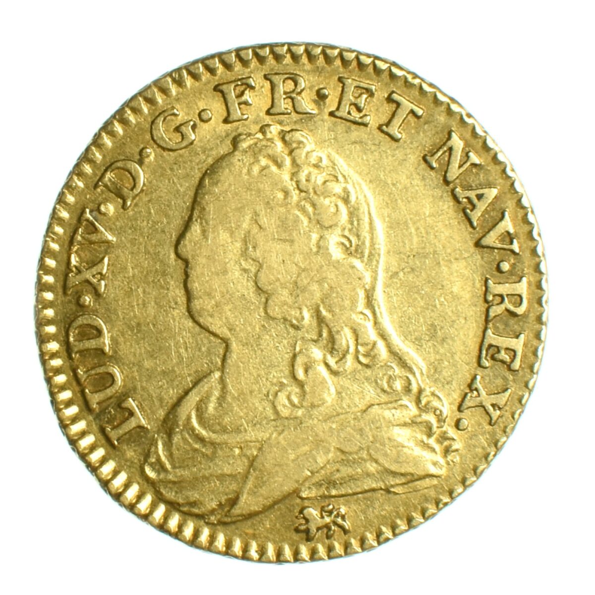 LOUIS XV LOUIS OR 1729 NANTES AVERS