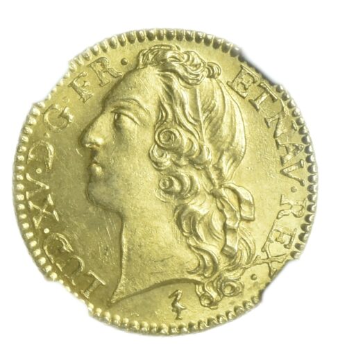 LOUIS XV LOUIS OR 1747 LILLE AVERS