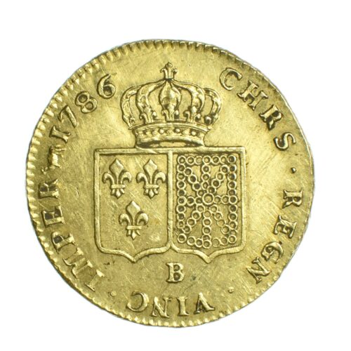 LOUIS XVI DOUBLE LOUIS OR 1786 ROUEN REVERS