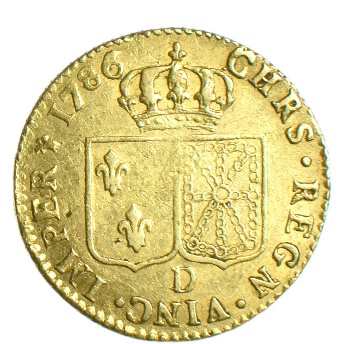 LOUIS XVI LOUIS OR 1786 LYON REVERS