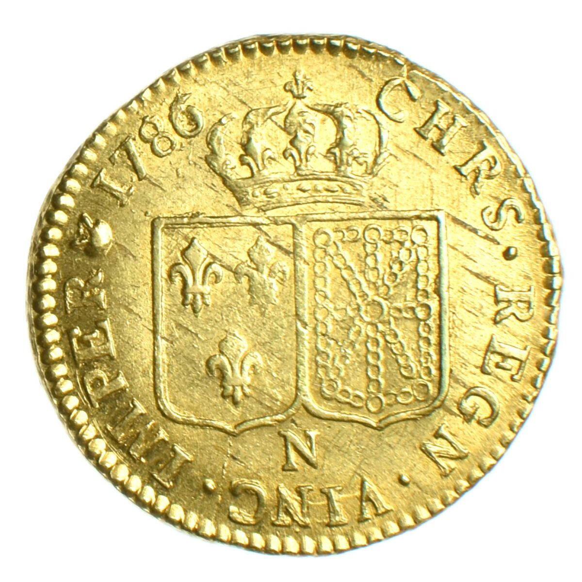 LOUIS XVI LOUIS OR 1786 MONTPELLIER REVERS