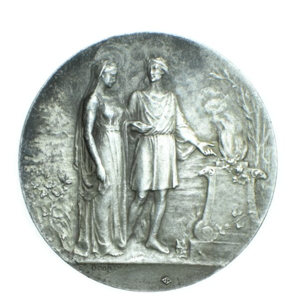 MEDAILLE MARIAGE ARGENT DROPSY AVERS