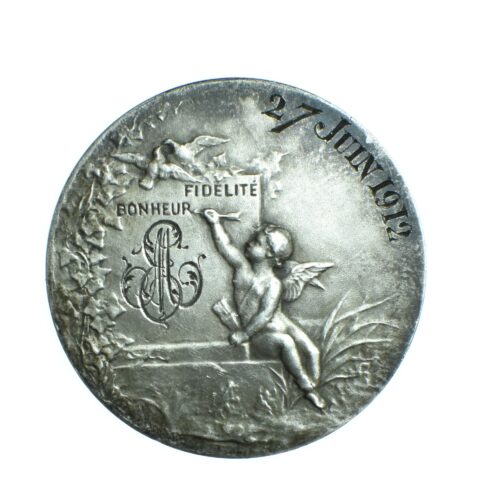 MEDAILLE MARIAGE ARGENT DROPSY REVERS