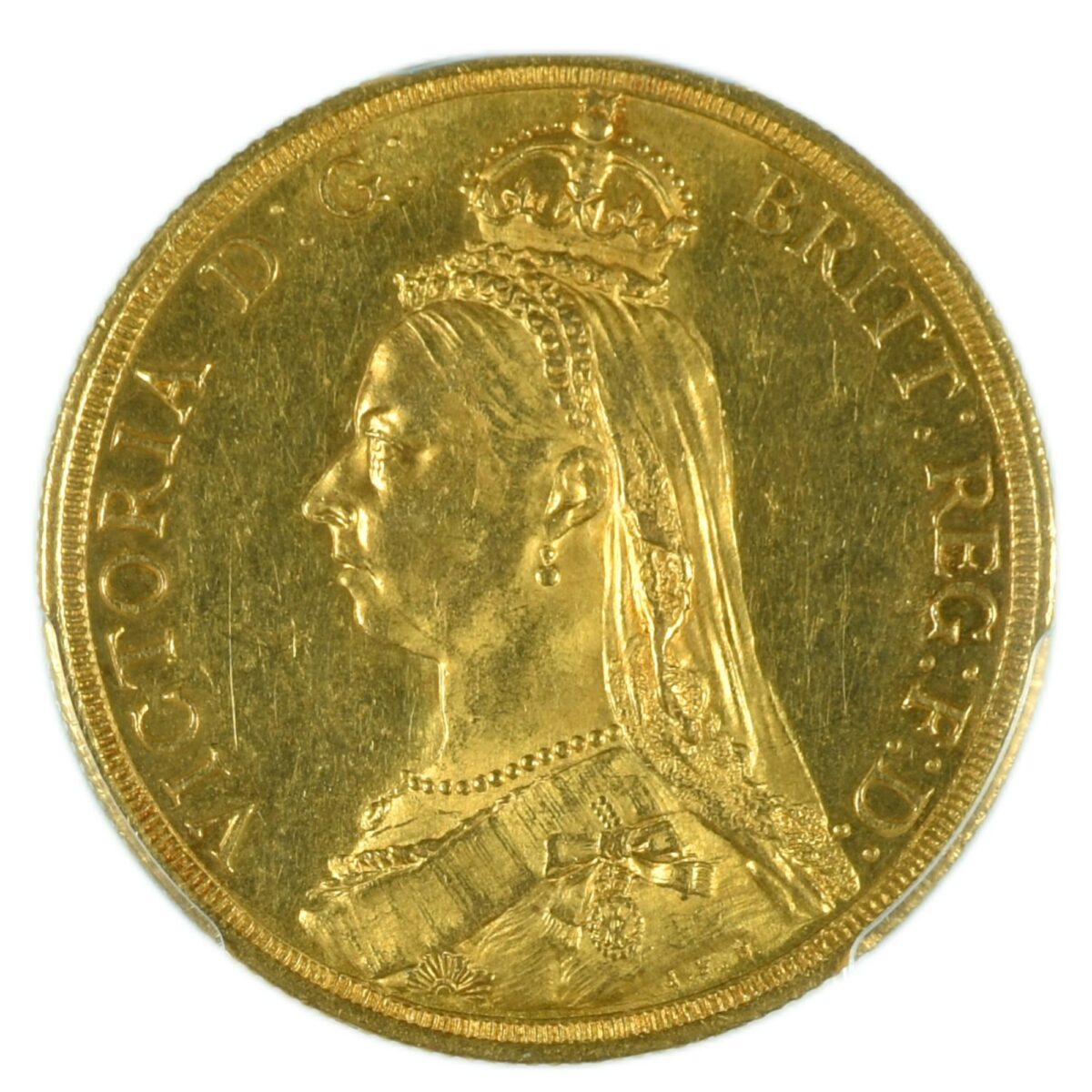 GRANDE BRETAGNE VICTORIA 2 POUNDS OR MS 61 AVERS