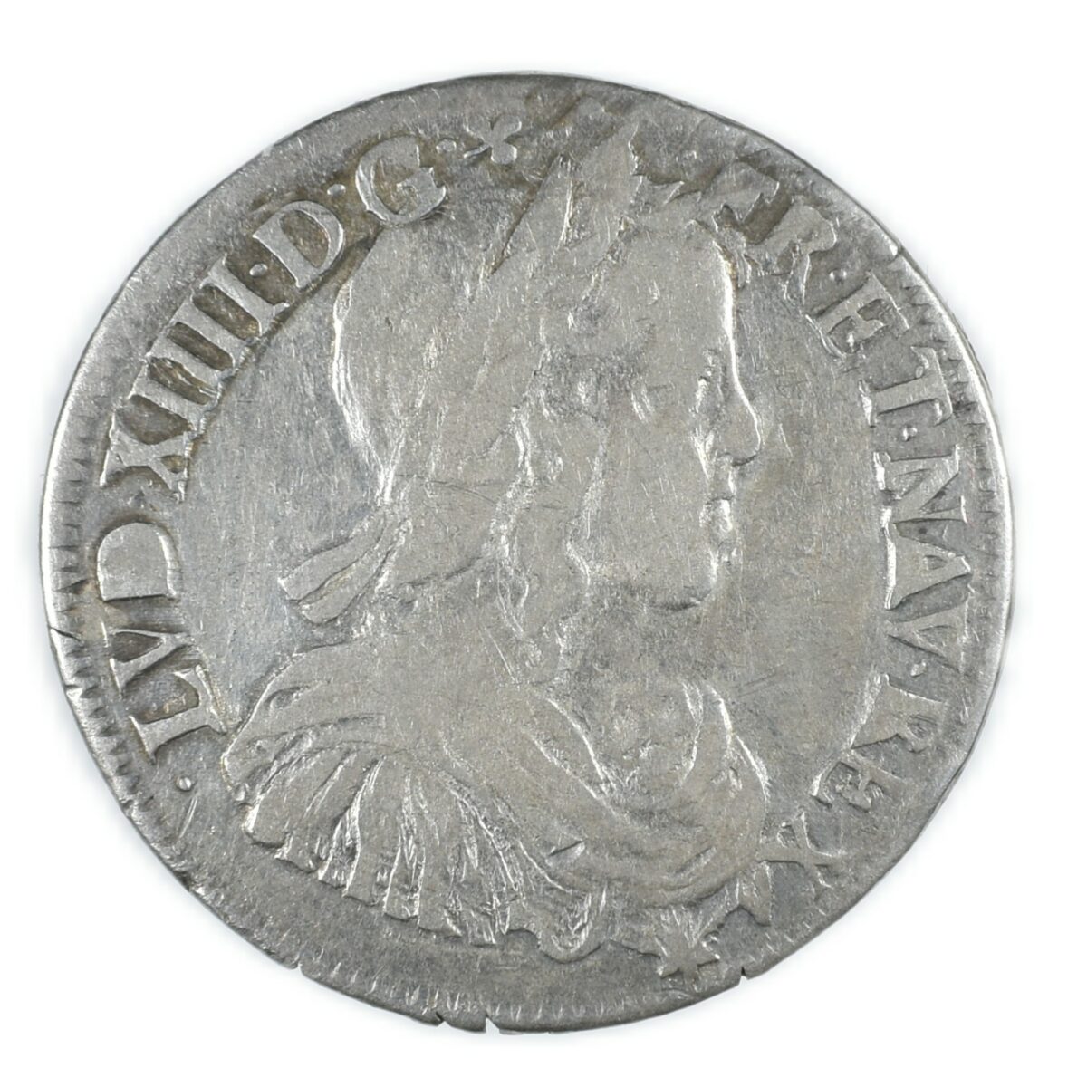 LOUIS XIV DEMI ECU 1646 MONTPELLIER AVERS