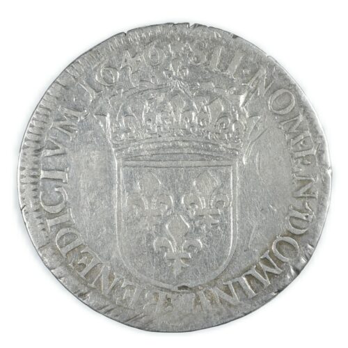 LOUIS XIV DEMI ECU 1646 MONTPELLIER REVERSE