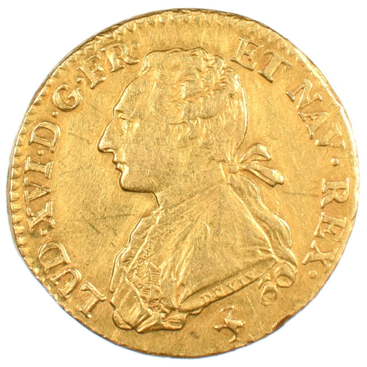 LOUIS XVI LOUIS OR BUSTE HABILLE 1775 PARIS AVERS