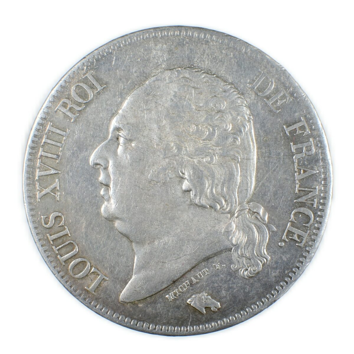 LOUIS XVIII 5 FRANCS 1824 LILLE REVERSE