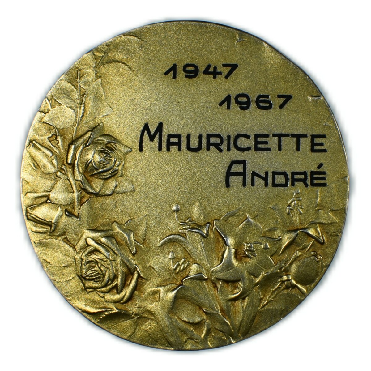 MEDAILLE MARIAGE VERMEIL REVERS