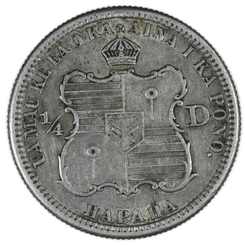 HAWAII QUARTER DOLLAR 1883 REVERS