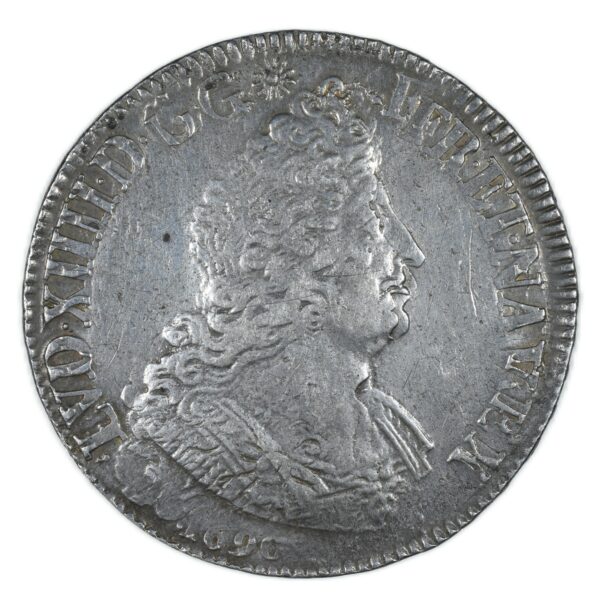 LOUIS XIV ECU 1696 PARIS AVERS