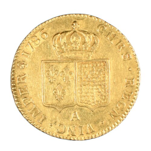 LOUIS XVI DOUBLE LOUIS OR 1786 REVERS