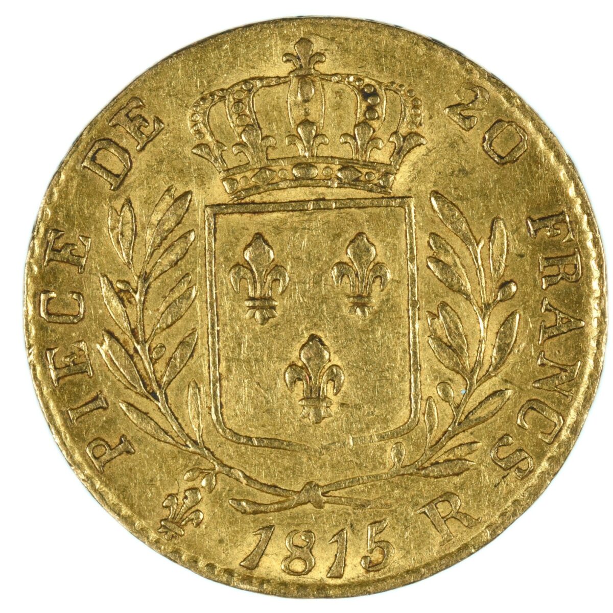 LOUIS XVIII 20 FRANCS 1815 LONDRES REVERS