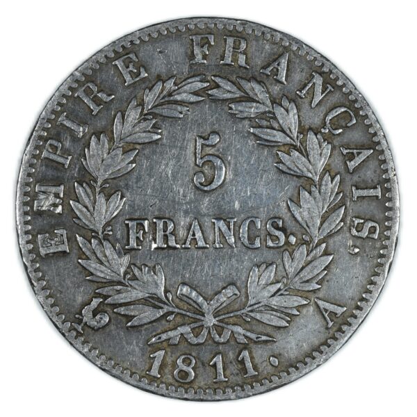 NAPOLEON IER 5 FRANCS 1811 PARIS AVERS