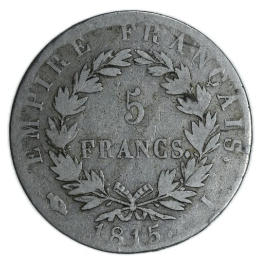 NAPOLEON IER 5 FRANCS 1815 LIMOGES AVERS