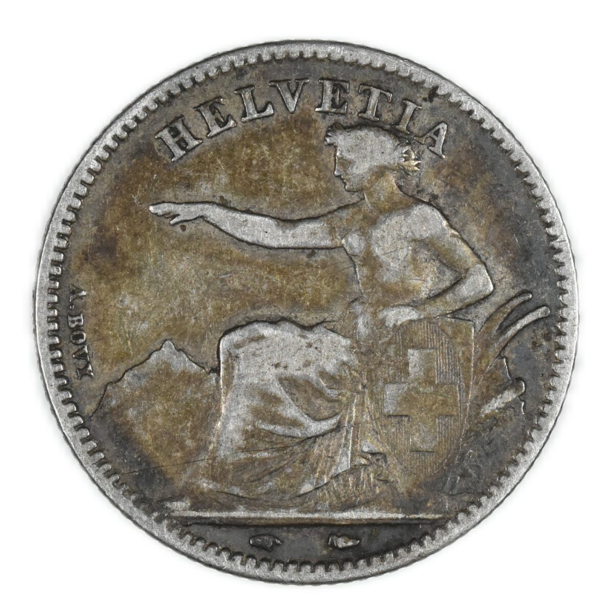 SUISSE FRANC 1851 REVERS