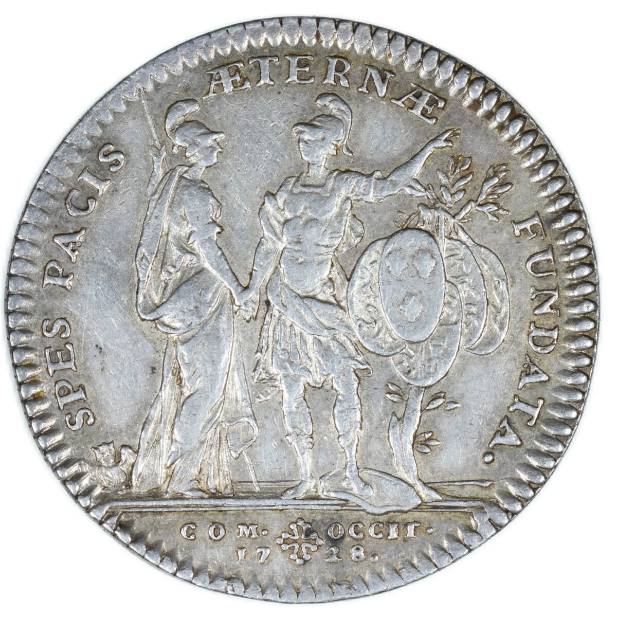 JETON LOUIS XV ARGENT SEVILLE 1728 REVERS