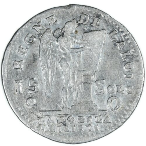 LOUIS XVI 15 SOLS 1792 PERPIGNAN REVERS