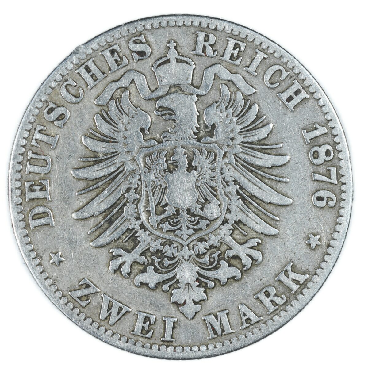 2 MARK ANHALT 1876 REVERS