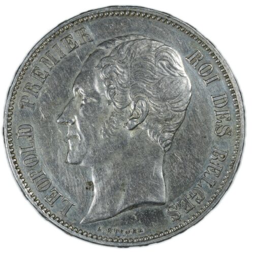 BELGIQUE 5 FRANCS BRABANT 1853 AVERS