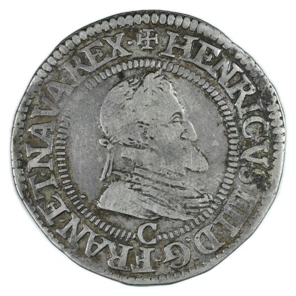 HENRI IV DEMI FRANC 1596 AVERS SAINT LO