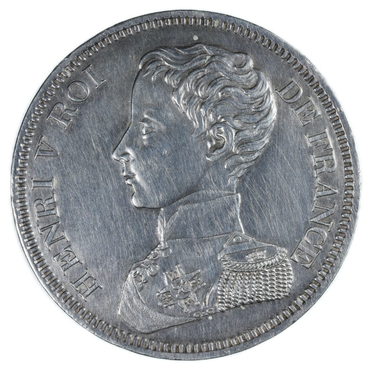 HENRI V 5 FRANCS 1831 REVERS