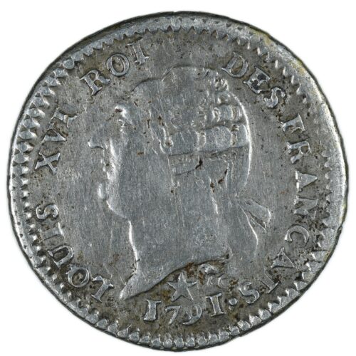 LOUIS XVI 15 SOLS 1791 MARSEILLE AVERS