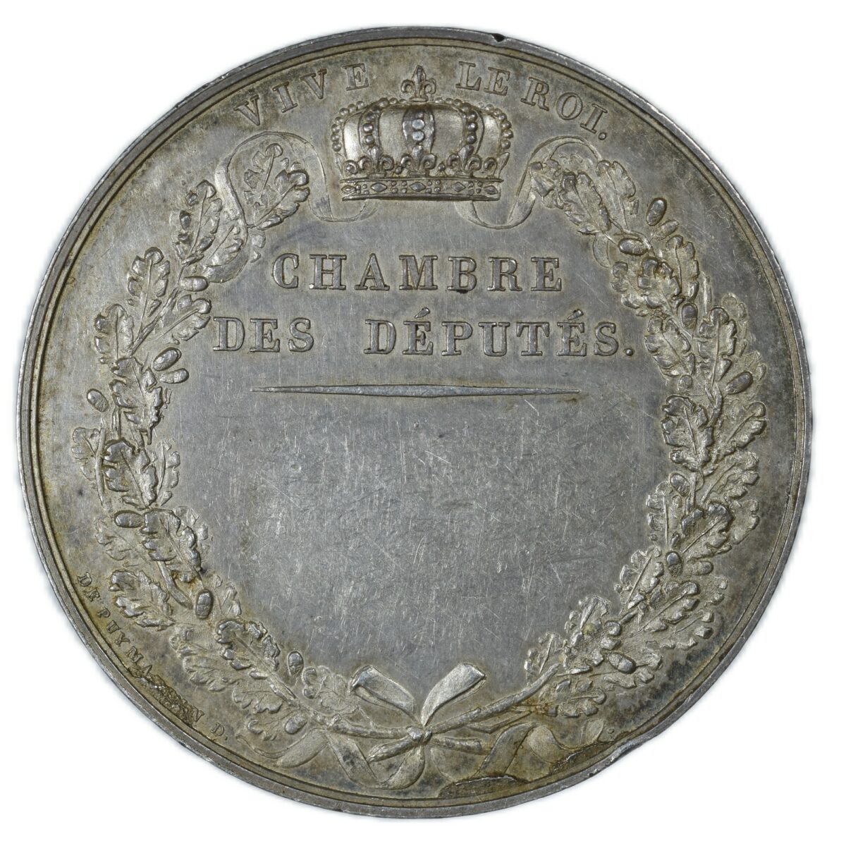 MEDAILLE LOUIS XVIII ARGENT DEPUTE REVERS