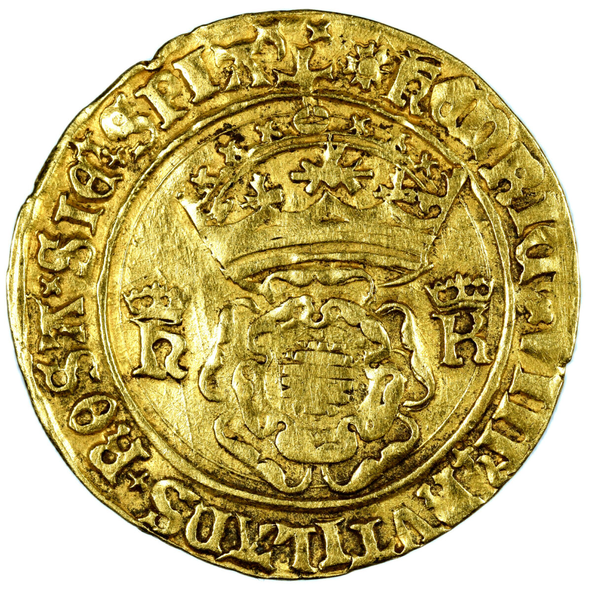 ANGLETERRE HENRY VIII CROWN OR REVERS