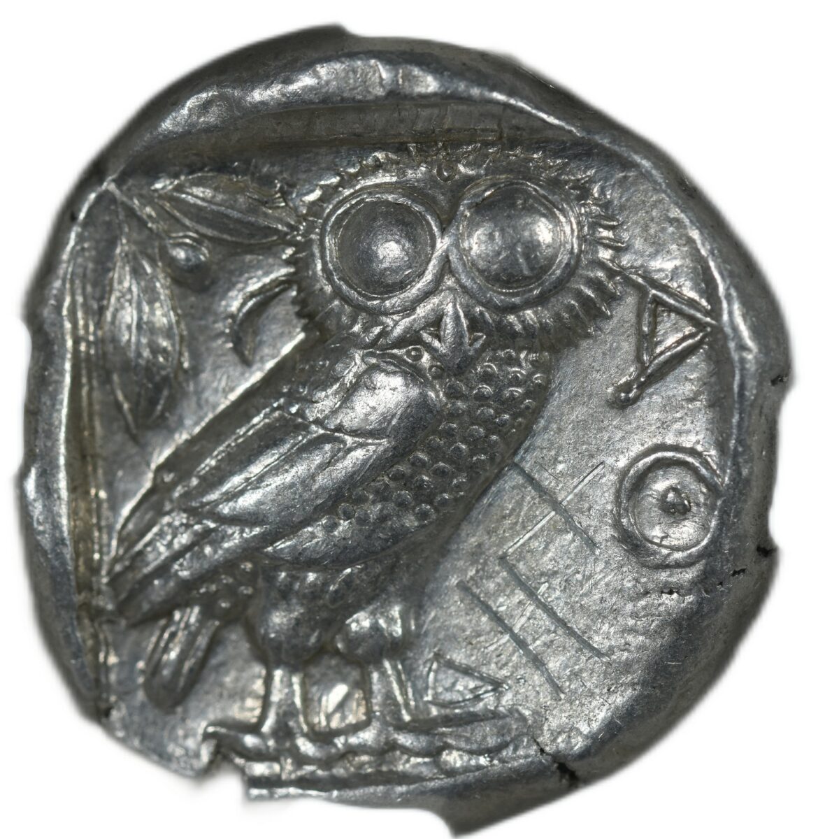 ATHENES TETRADRACHME CHOUETTE REVERS NGC