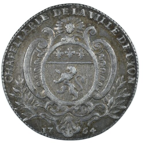 JETON ARGENT CORPORATION CHAPELLERIE 1764 REVERS