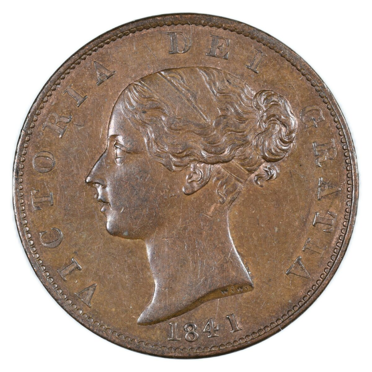 ANGLETERRE HALF PENNY 1841 AVERS