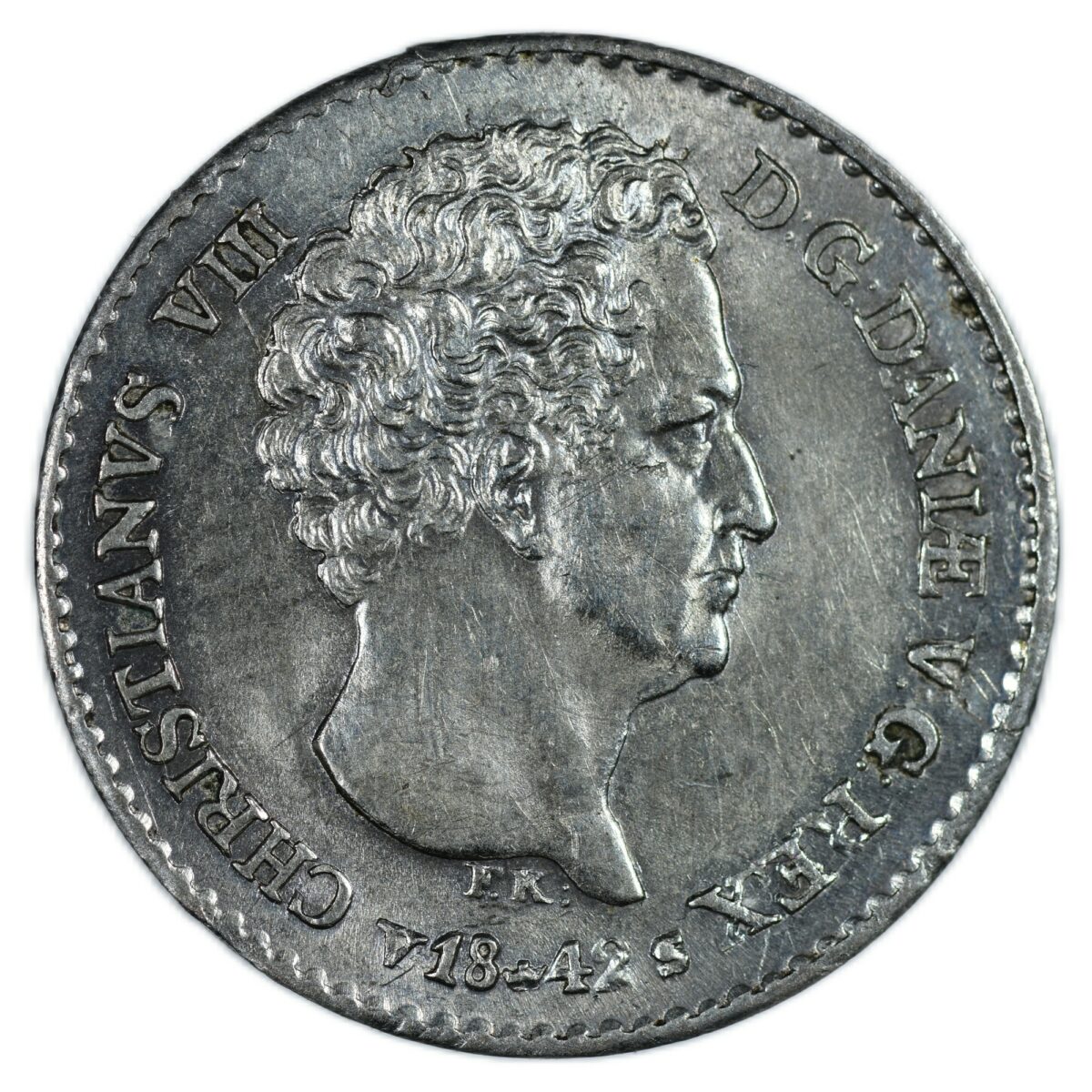 DANEMARK SCHILLING 1842 REVERS