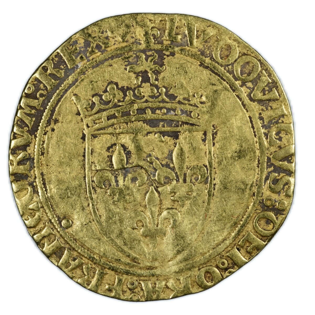 LOUIS XI ECU OR SOLEIL SAINT LO AVERS