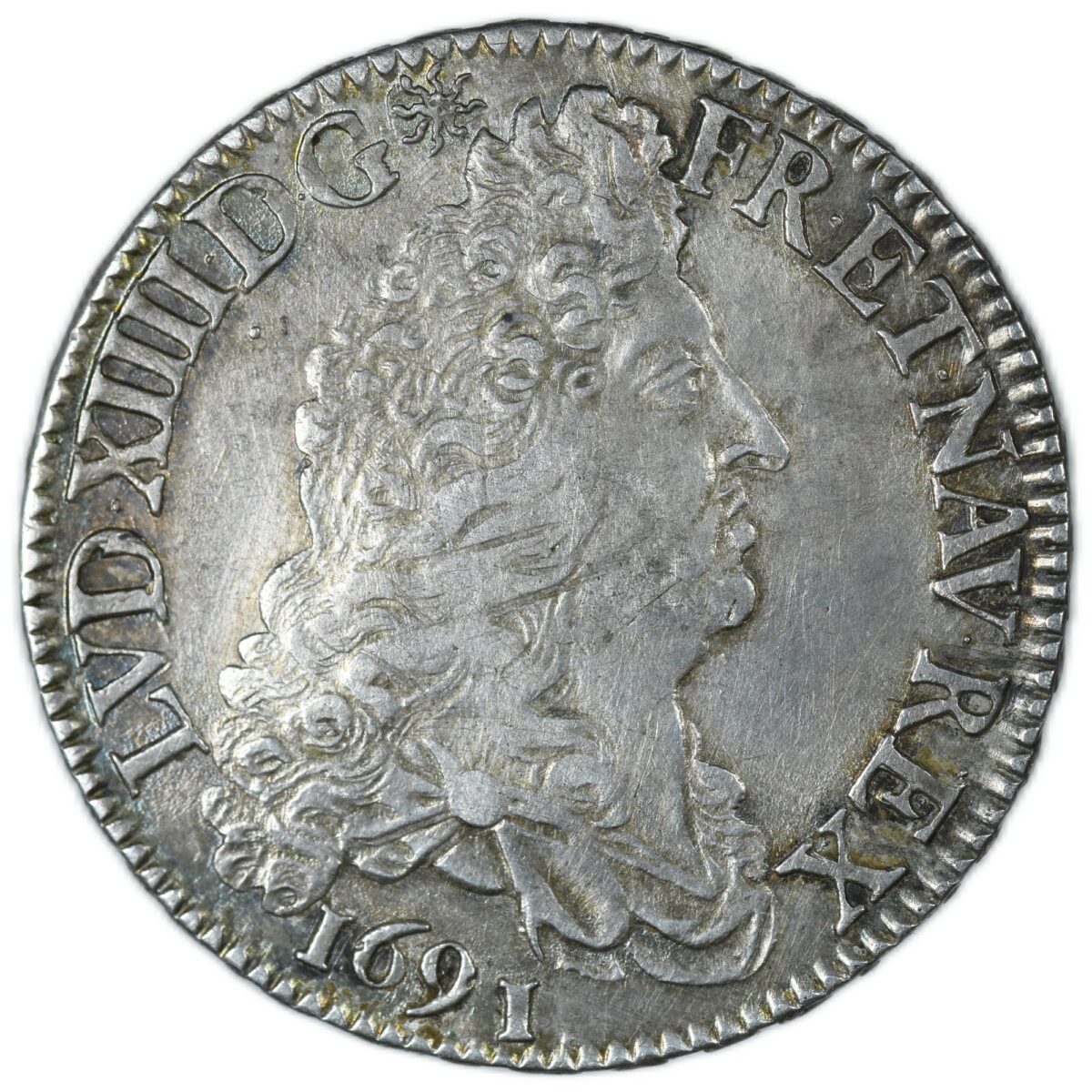 LOUIS XIV DEMI ECU 1691 PARIS AVERS