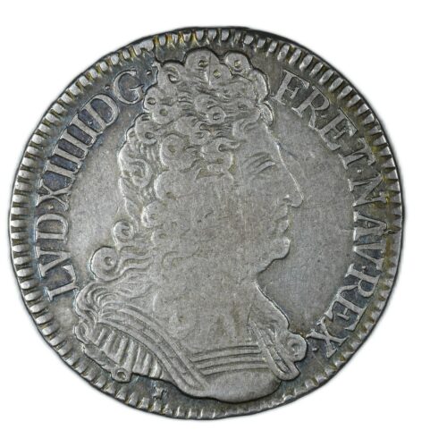 LOUIS XIV DEMI ECU 1709 D LYON AVERS