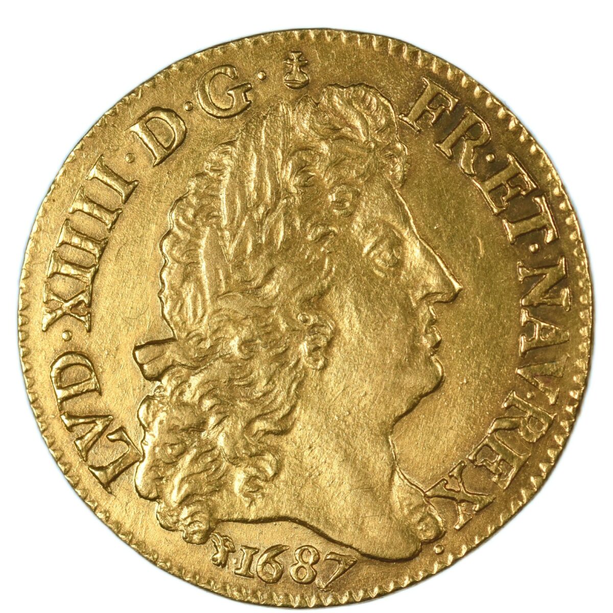 LOUIS XIV LOUIS PERRUQUE 1687 LYON AVERS