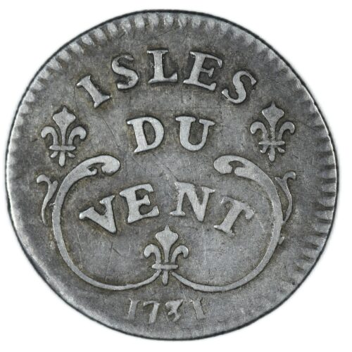 LOUIS XV ISLES DU VENT 1731 REVERS