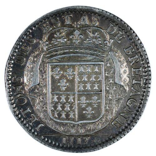 BRETAGNE JETON ARGENT 1717 REVERS